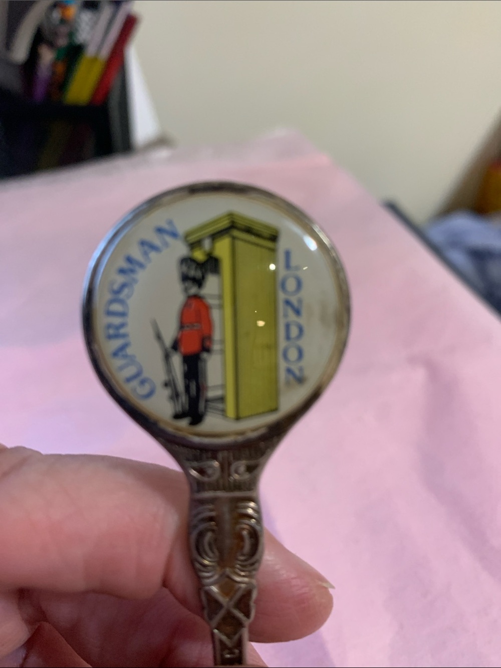 Vintage London Guardsman Decorative Souvenir Spoon - Red Uniform